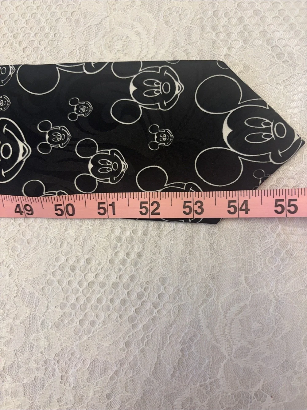 Vintage Disney Mickey Mouse Black & White Novelty Necktie